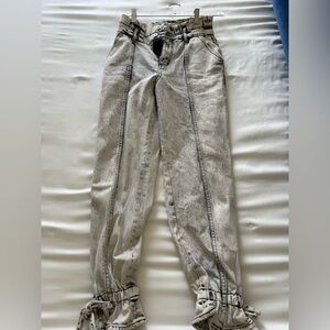 Something Navy White Wash Tie Jeans